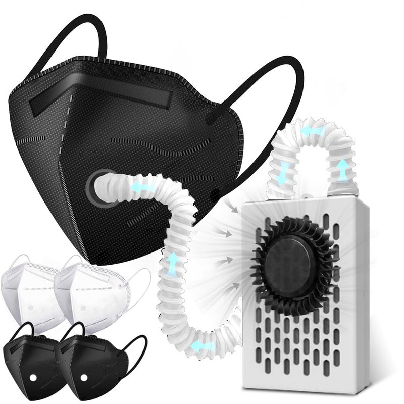 Rsenr Breathe easily,Electric Face Maks with Fan,Mini PAPR System,Powered Airflow Shield for Cycling, Outdoor Sports & Daily Protection Against Dust, Paint Overspray - Image 1